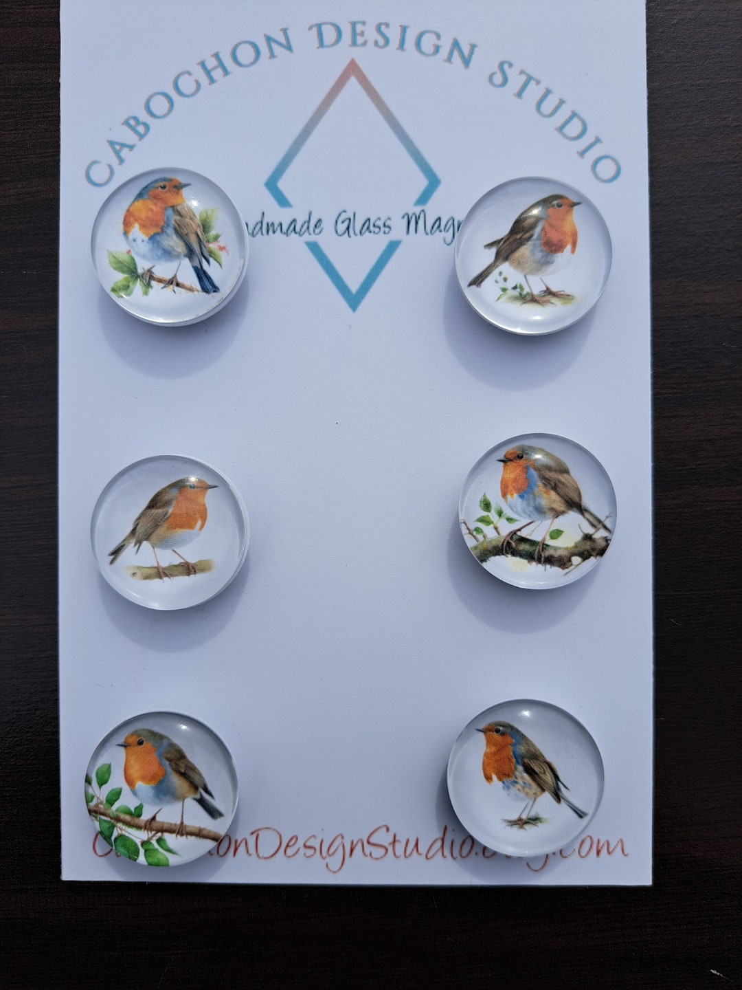 Robin Magnet Robin Magnets, Glass, Cabochon, Fridge Magnets, Home Decor, Gift Idea ...