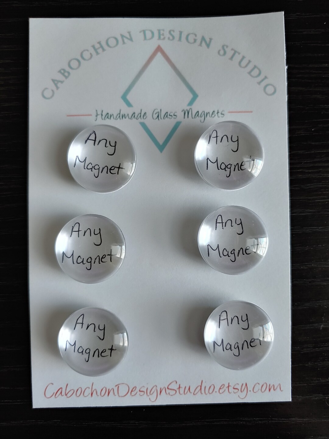 Custom Set of 2, 4 or 6 Magnets Send Message W/ Design Choices - Etsy