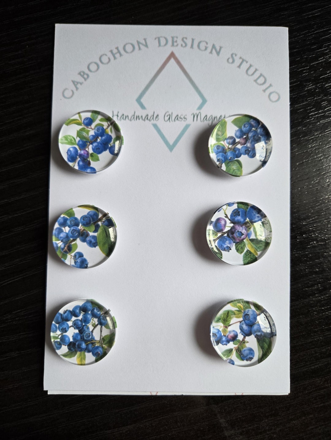 Blueberry Magnets, Button Pin, Glass, Cabochon, Fridge Magnets, Home ...