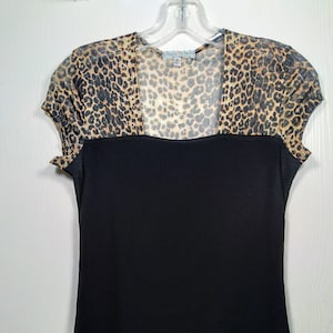 Vintage Suzie animal print short sleeve top Size: Small