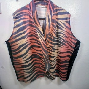 Animal Print Vest by Cbella08 Size: 1X