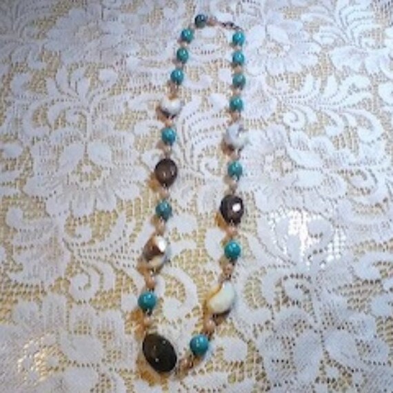 Chunky Beaded Necklace Multi colored - image 7