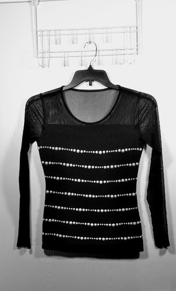 Beautiful black sheer top Gem