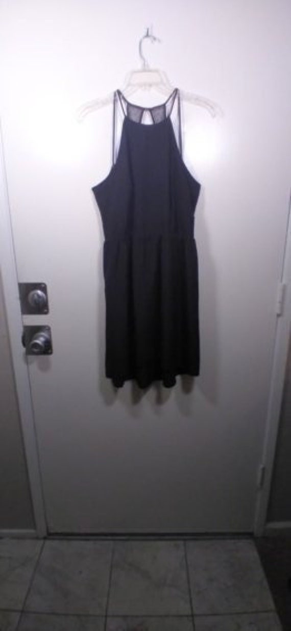 BCBGeneration Black Dress with Lace Size: 8