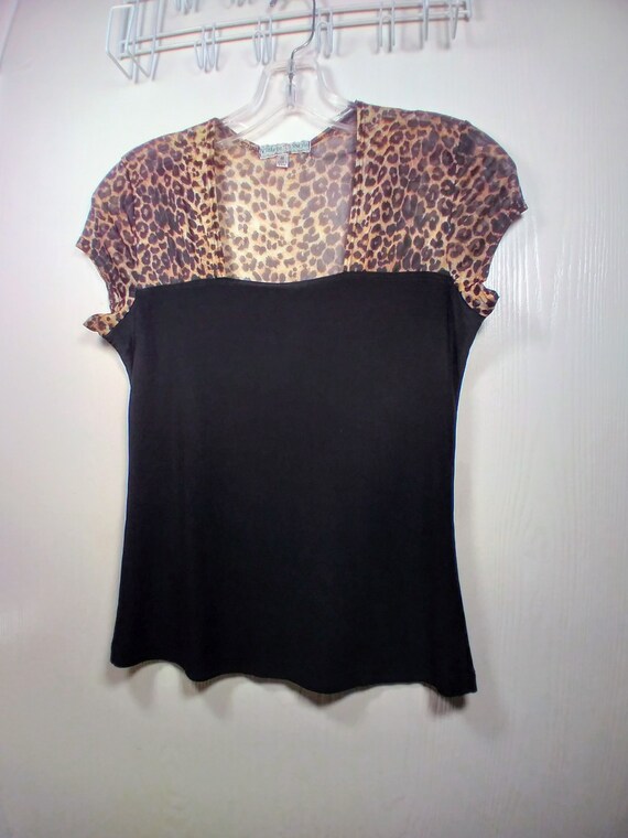 Vintage Suzie Animal Print Short Sleeve Top Size: Small - Etsy