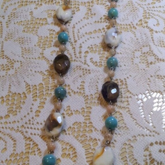 Chunky Beaded Necklace Multi colored - image 3