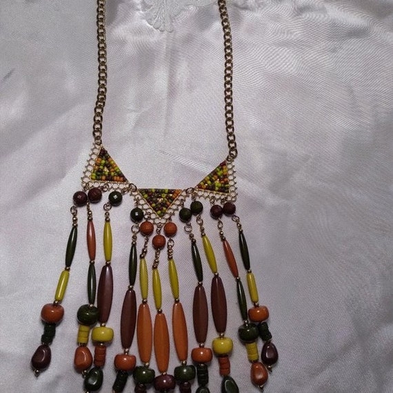 Beautiful Exotic Beaded Necklace - image 1