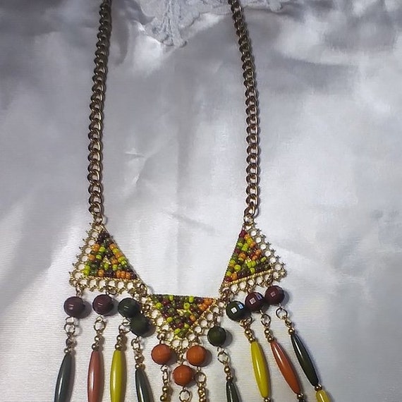 Beautiful Exotic Beaded Necklace - image 6