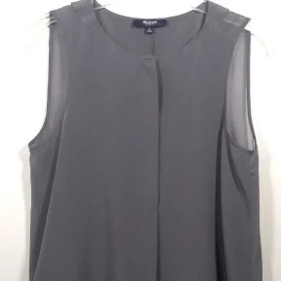 Madewell, Madewell 1937 Grayish Blue silk sleevess top Size: S