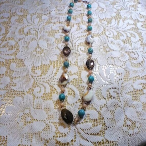 Chunky Beaded Necklace Multi colored - image 1
