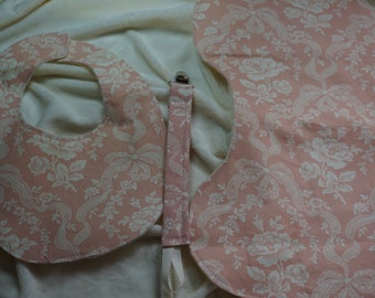 Baby Bib, Burp Cloth, and Pacifier Clip Set