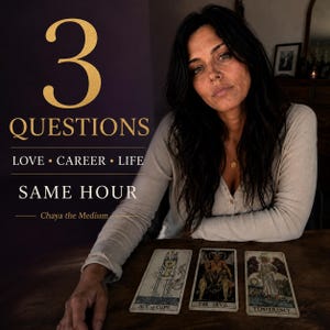 Three Question Psychic Reading, Love, Career or Relationships, Same Hour