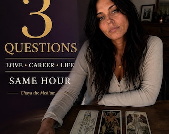 Three Question Psychic Reading, Love, Career or Relationships, Same Hour