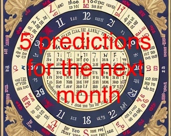 Monthly prediction! 5 predictions for 4 weeks READ DESCRIPTION