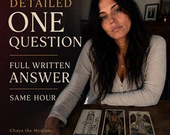 One Question Psychic Reading, Extended Answer | In-Depth Written Insight on One Situation | Same Hour