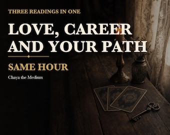 3 Question Psychic Reading Bundle | Love, Career, Path (Same Hour)