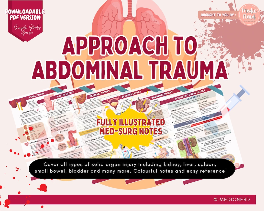 Atls Notes Abdominal Trauma Study Guide: ATLS Medical Nursing Notes (PDF Download ...