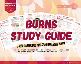 Burns Study Guide: Med-Surg Nursing Notes (PDF Download)