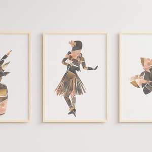 3枚セット、フラガールプリント、ポリネシアアート、トライバル