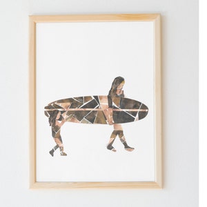 Surfboard Wall Art, Mother Daughter, Sisters