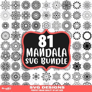 Mandala SVG Bundle, svg files for cricut, svg, mandala svg, mandala flower svg, mandala cut file for cricut silhouette, easy cut, mandala