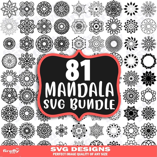 Mandala SVG-Bundle, SVG-Dateien für Cricut, SVG, Mandala svg, Mandala Blumen svg, Mandala-Schnittdatei für Cricut Silhouette, easy cut, Mandala