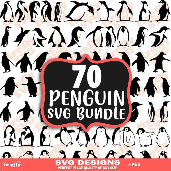 Penguin SVG Bundle, penguin svg, penguin clipart, penguin silhouette, penguin vector, penguin cut file, penguin cricut, svg files for cricut