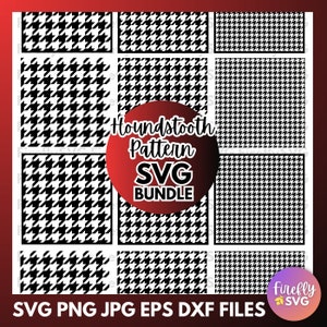 6 Houndstooth Pattern SVG Houndstooth clipart Houndstooth texture Houndstooth pattern texture bundle Houndstooth svg file for cricut