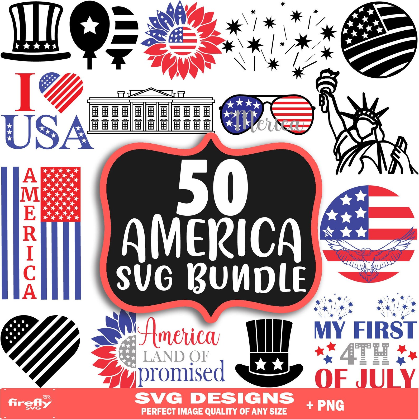 4th of July SVG Bundle Patriotic Svg America Svg USA Svg - Etsy