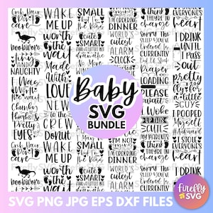 30 Baby SVG Bundle Baby girl svg Baby boy svg baby newborn svg baby onesies svg baby shower svg baby sign hello world svg milestone svg