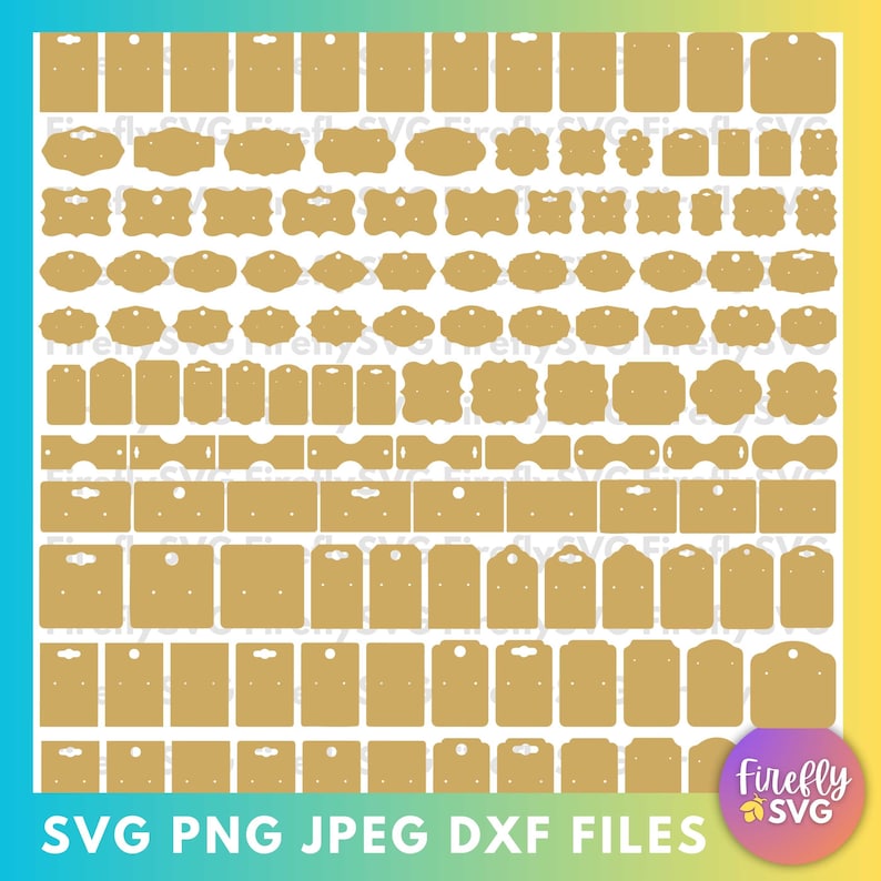 May include: A set of 100 earring display cards in various shapes and sizes. The cards are made of brown cardstock and have two holes for displaying earrings. The cards are perfect for showcasing your handmade jewelry.