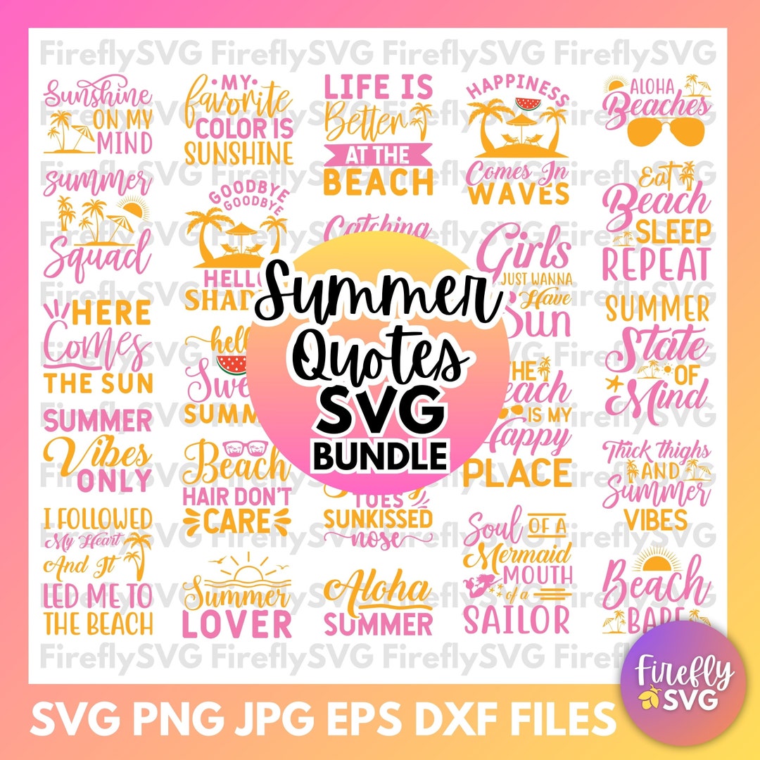 30 Summer SVG Bundle Life is a Beach SVG Sassy Svg Mermaid Svg Beach ...