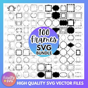 Rahmen SVG Bundle, Kreis Rahmen SVG, SVG-Dateien für Cricut, Rahmen Bundle svg, Blumenkranz svg, Blumenkreis svg, Blumenkranz svg, Rahmen