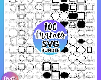 Frame SVG bundle, circle frame svg, svg files for cricut, frames svg bundle, floral wreath svg, floral circle svg, flower wreath svg, frames