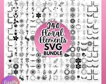 Floral SVG, Blumen svg, Blumen Clipart, Wildblumen svg, svg-Dateien für Cricut, Blumen svg, Blume Cricut Blumen svg bündel svg Blumen svg bündel