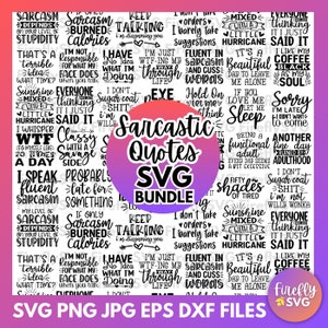 30 Sarcasm SVG Bundle Sarcastic Svg Sassy SVG Funny svg Sarcastic sayings Sassy Sayings Sassy mama Quotes Funny quotes svg file for cricut