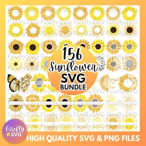 Sonnenblume SVG Bundle, Sonnenblume Schmetterling SVG, SVG-Dateien für Cricut, SVG, Sonnenblume SVG, Sonnenblume schneiden Datei für Cricut Silhouette, Sonnenblume