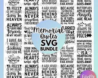 20 Memorial SVG Bundle Memorial Quotes svg Rest in peace svg Loving Memory Heaven svg  Cardinal Svg  christian svg Remembrance grief svg