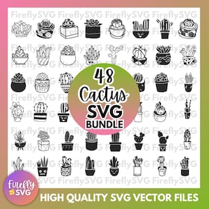 Cactus SVG-bundel, sappige svg, cactus clipart, svg, cactus, woestijn svg, svg-bestanden voor de cricut, gesneden cactusbestand, svg-bundel, cactus svg