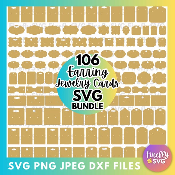 Earring Display Cards SVG Earring Card template earring holder cut files for cricut card holder earring card jewelry card jewelry holder svg
