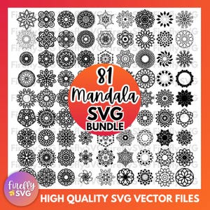 Mandala SVG-Bundle, SVG-Dateien für Cricut, SVG, Mandala svg, Mandala Blumen svg, Mandala-Schnittdatei für Cricut Silhouette, easy cut, Mandala
