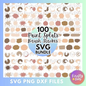 Pinselstrich SVG Bundle handgezeichnet Pinselstrich svg png Schlüsselanhänger svg Splatter svg