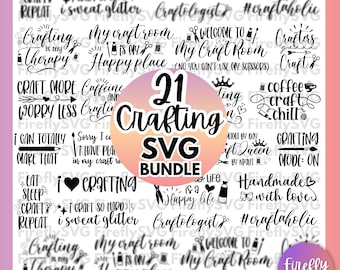 Crafting SVG Bundle crafty svg craft svg crafter svg funny quotes sassy crafter craft shirt cut file for svg cricut craft room crafter quote