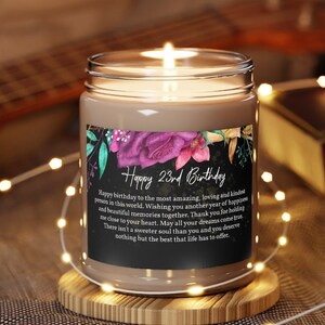 23e anniversaire, bougie de soja naturelle, cadeau d'anniversaire, cadeau pour elle, cadeau pour meilleure amie, anniversaire, 23e anniversaire, 23, 23, 23 jours