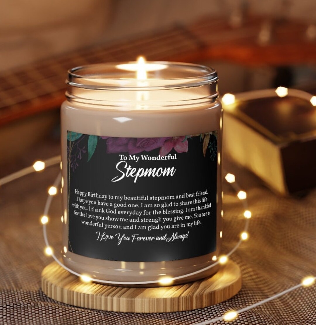 Happy Birthday to My Wonderful Stepmom Natural Soy Candle Gift Etsy