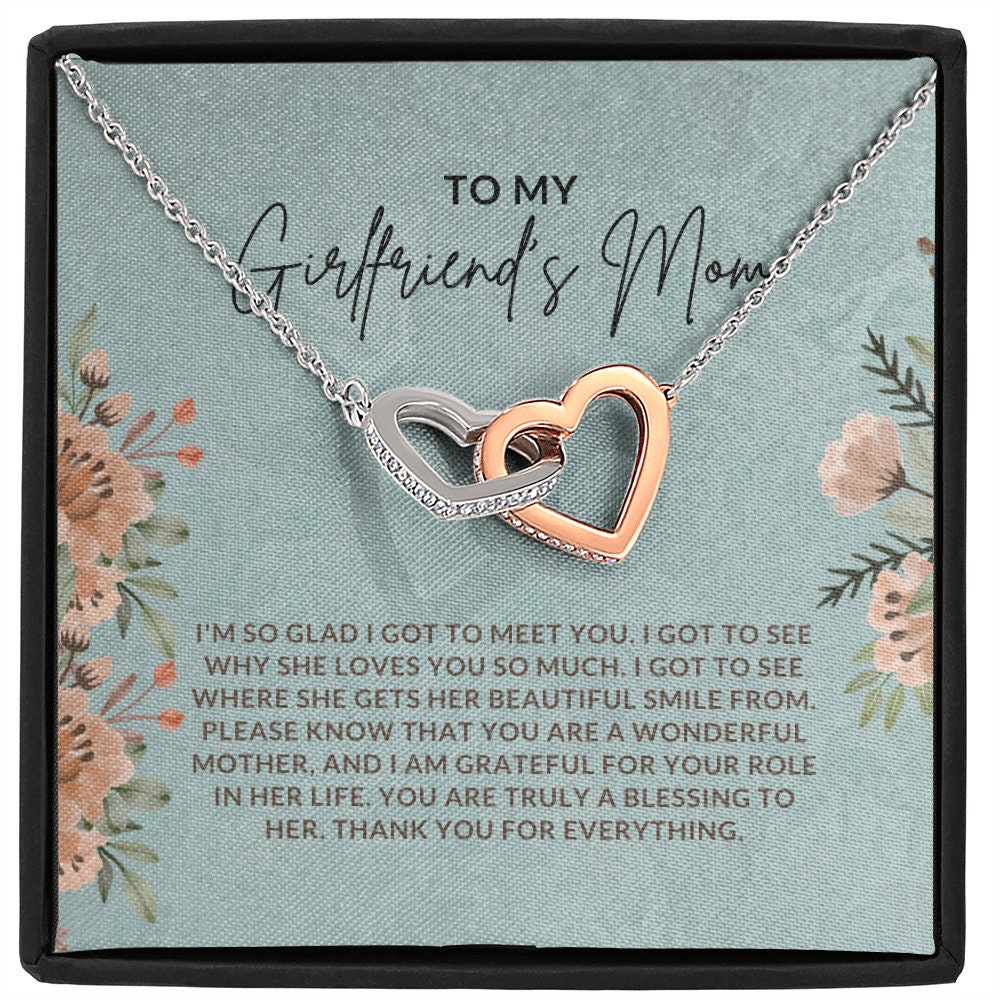 Future Mother in Law Necklace To my Girlfriends Mom Gift for Mother's Day