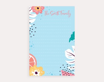 Personalized Floral Notepad | Summer To-Do List, 50 Sheet