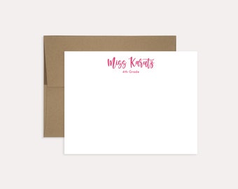 Personalized Stationery Set | Teacher Thank You Notes
