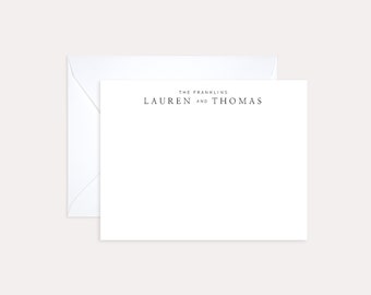 Personalized Wedding Thank You Cards, Couple Stationery Set