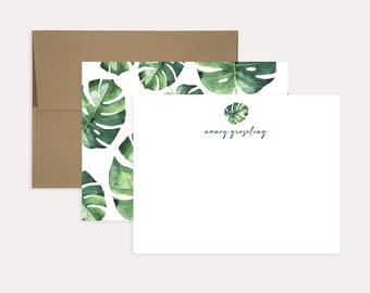 Personalized Stationery | Stationary Cards | Personalized Notecard Set | Summer Cards  |  Palm Tree Stationary | C14